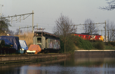 900474 Afbeelding van het blokkendoosrijtuig 8084 987 1 970-3 (ex-montagewagen 3084 979 1 505, ex C 9414) in gebruik ...